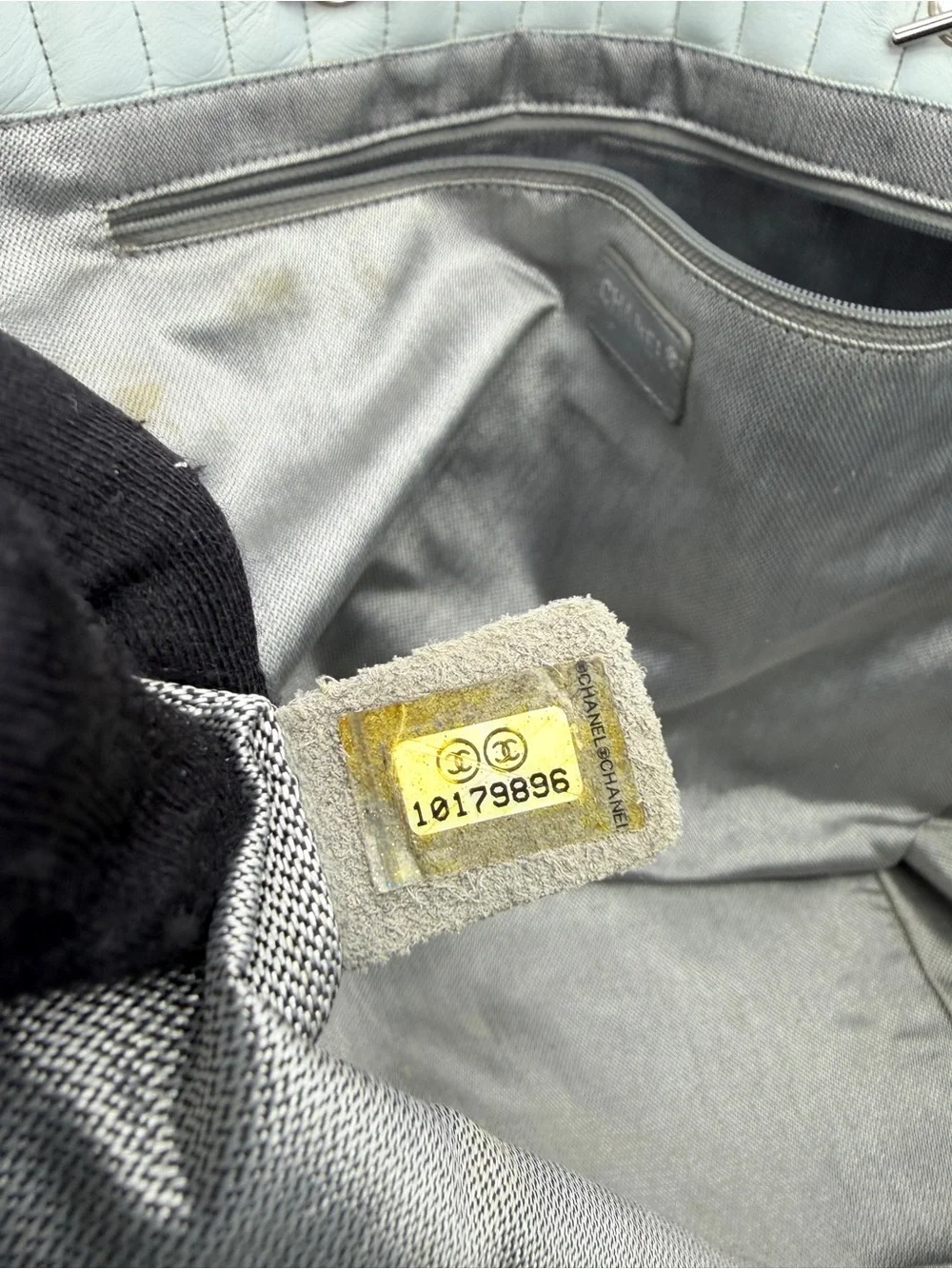 Chanel Mademoiselle Vertical Quilt Tote